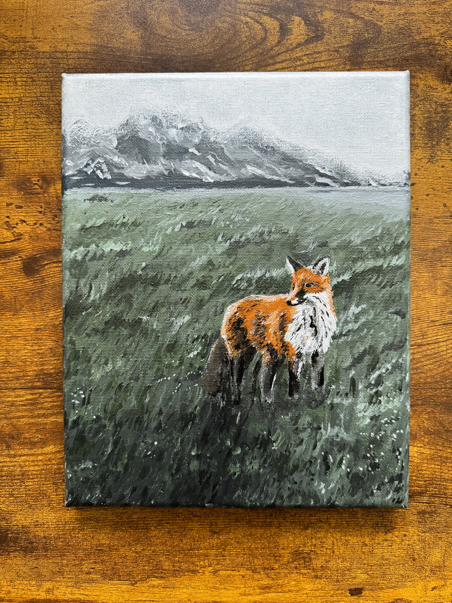 Fox in the Field Original Painting