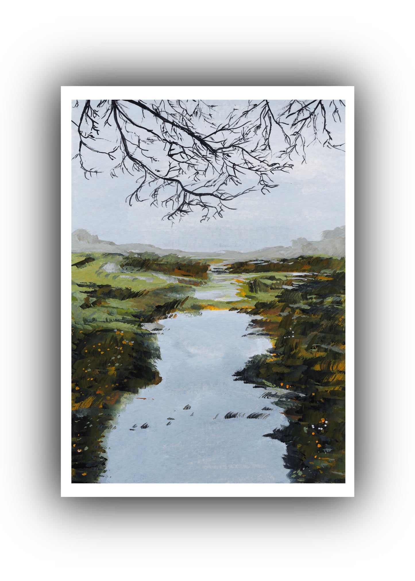 Morning in the Marsh Print