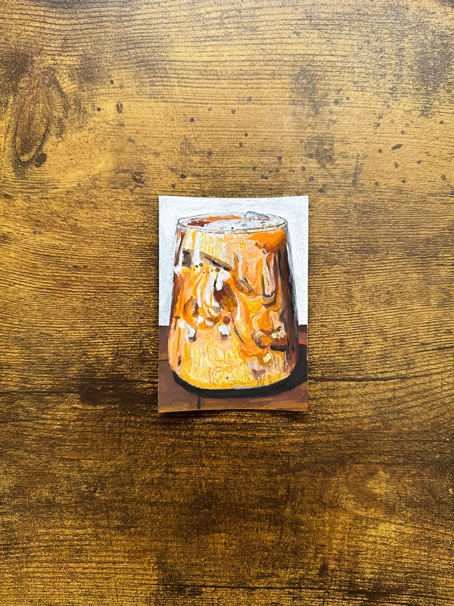 Iced Coffee Original Painting ACEO