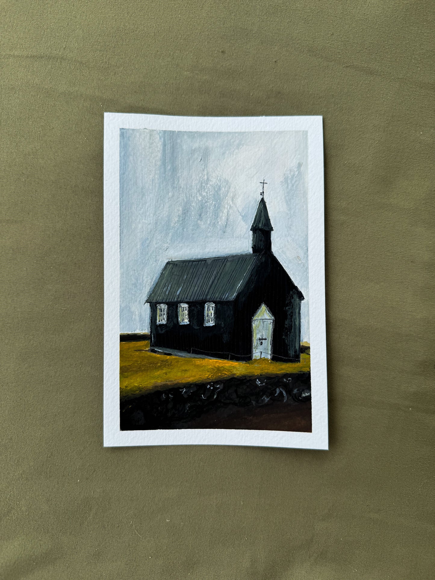 Lonely Church Original Painting