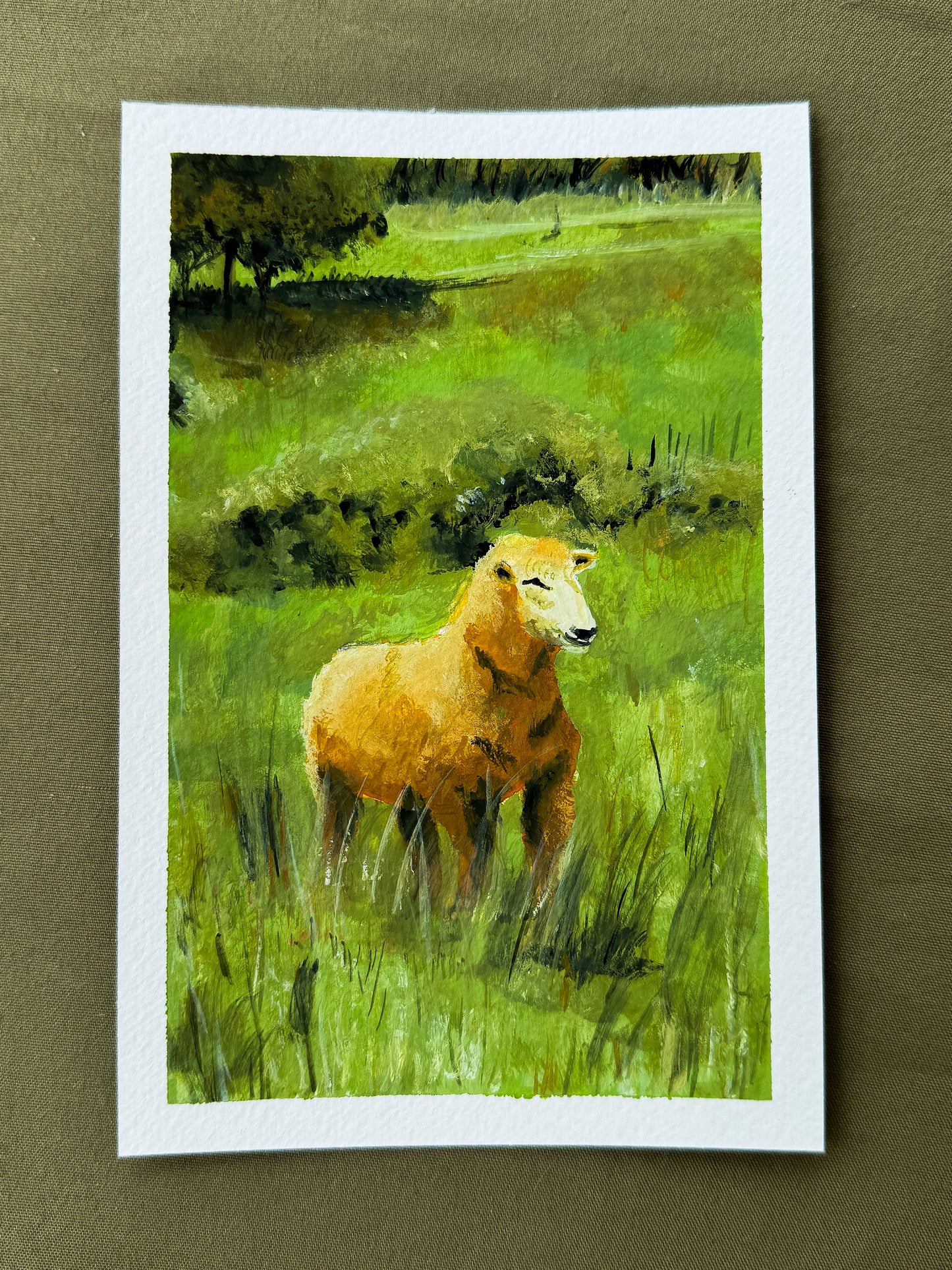 Sheep Basking in the Sun Original Painting