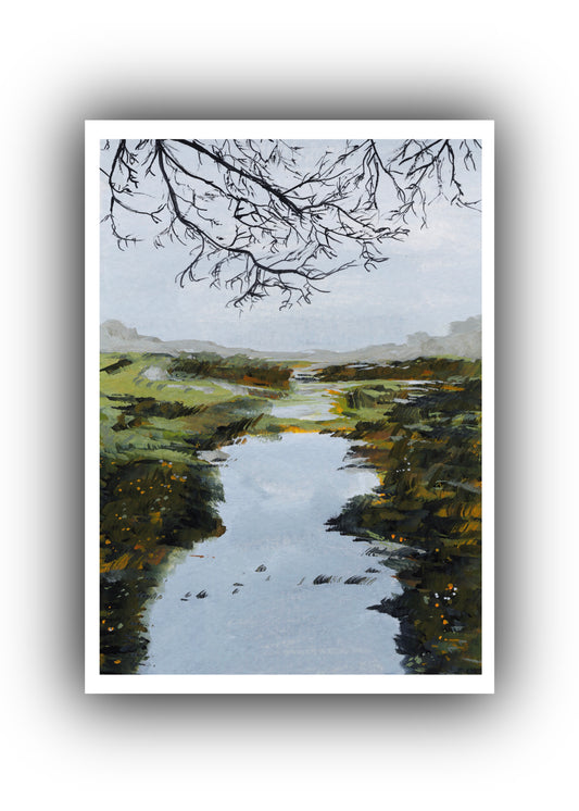 Morning in the Marsh Print