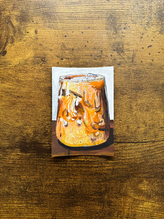 Iced Coffee Original Painting ACEO