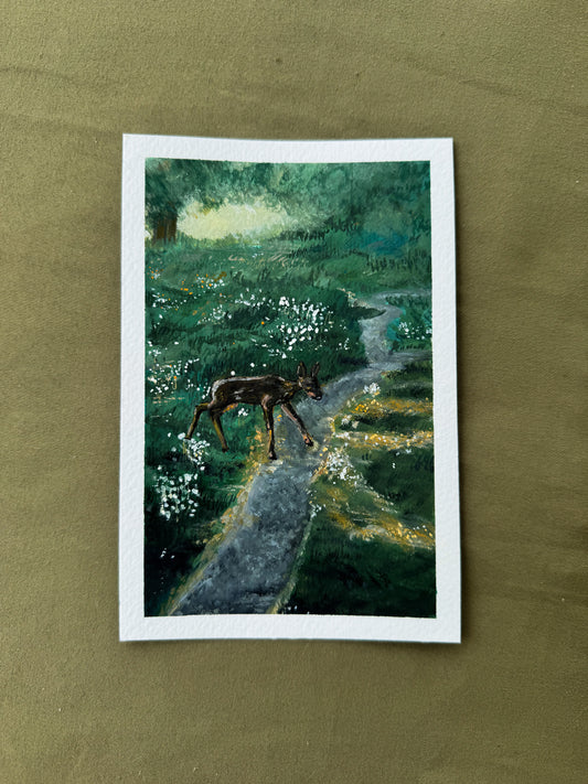 Wandering Fawn Original Painting