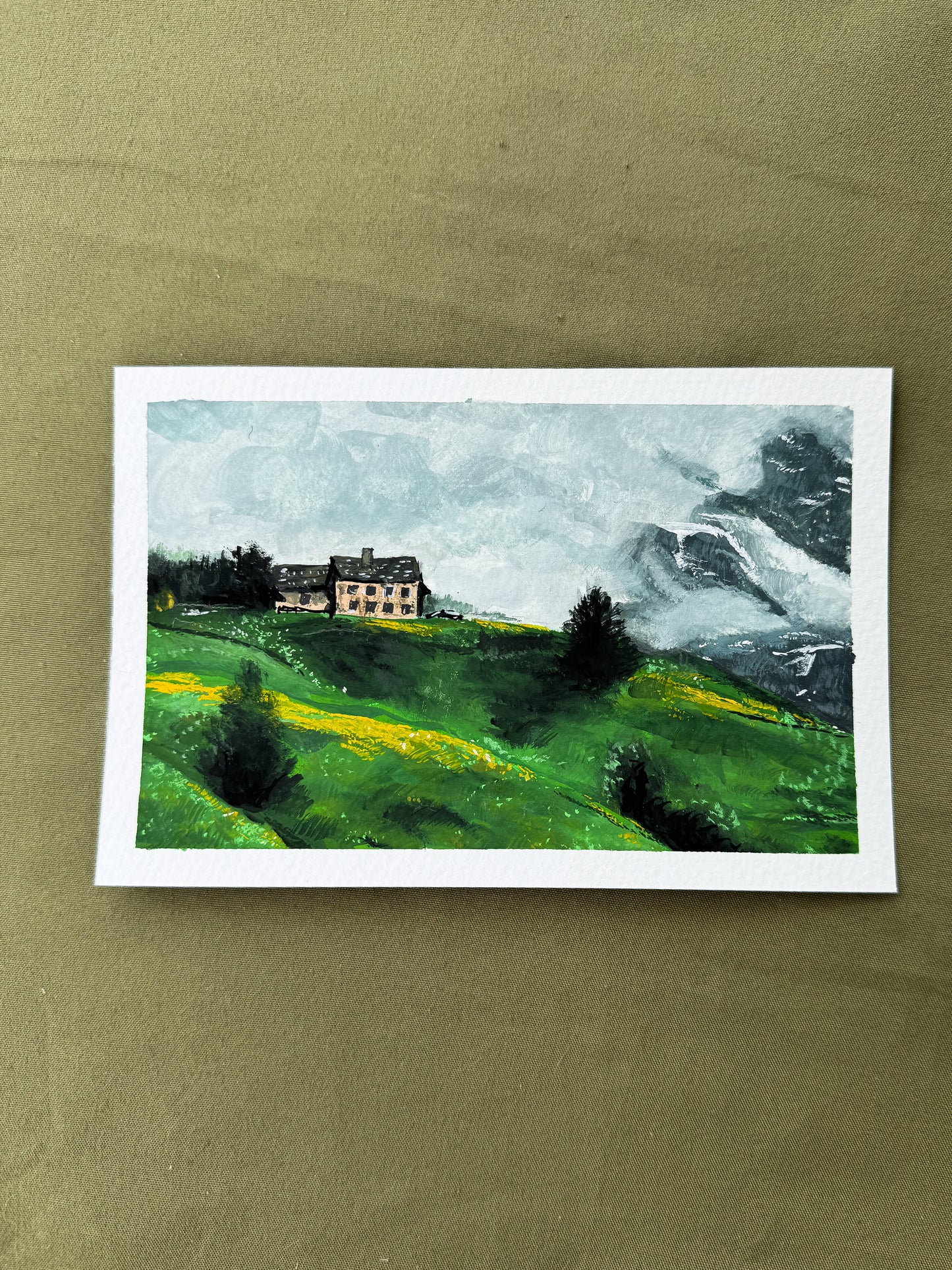 House on a Hill Original Painting