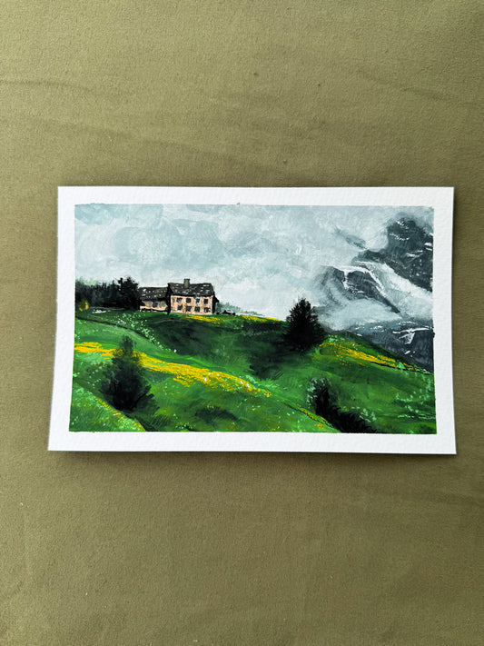 House on a Hill Original Painting
