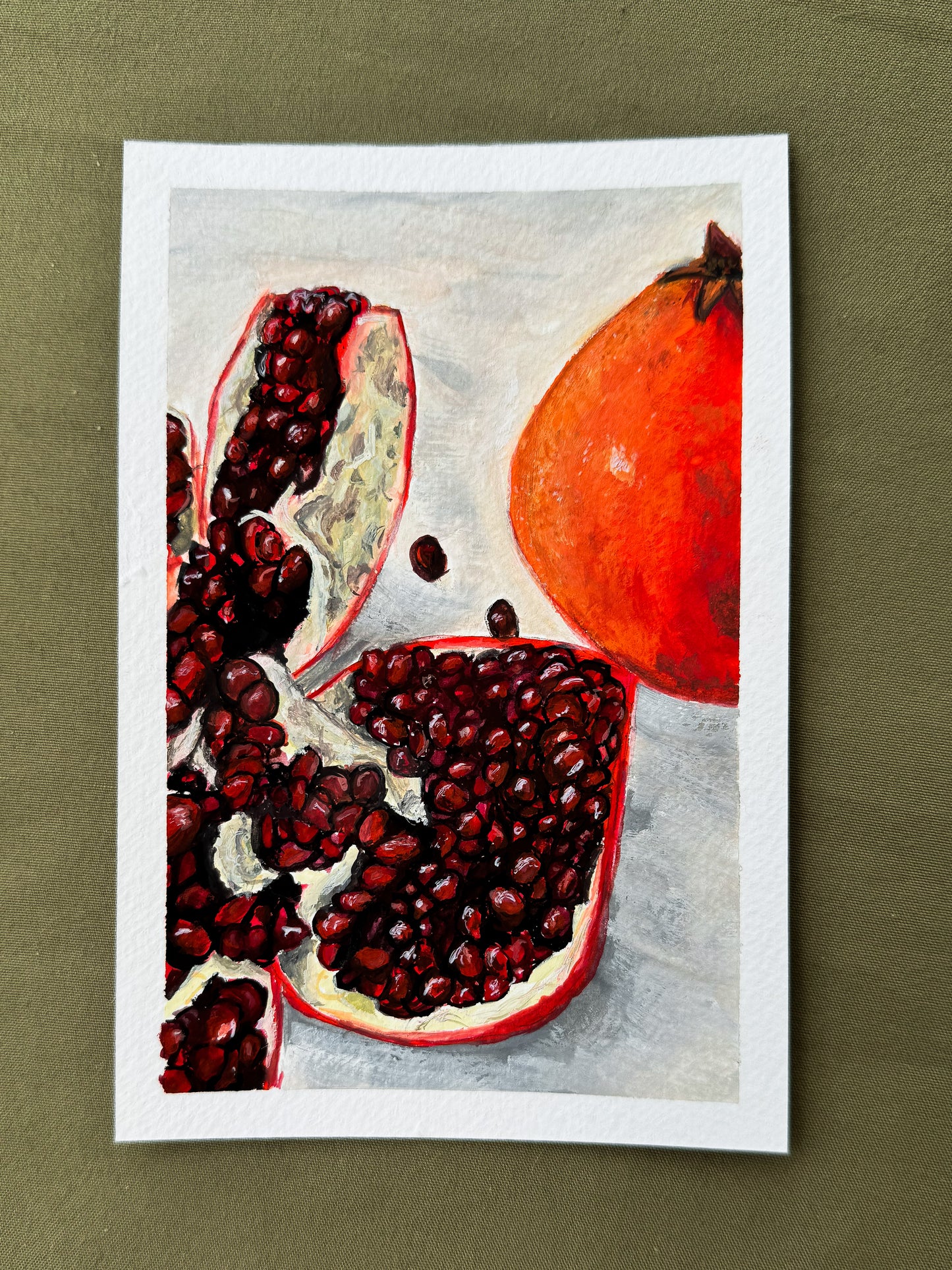 Pomegranate Seeds Original Painting