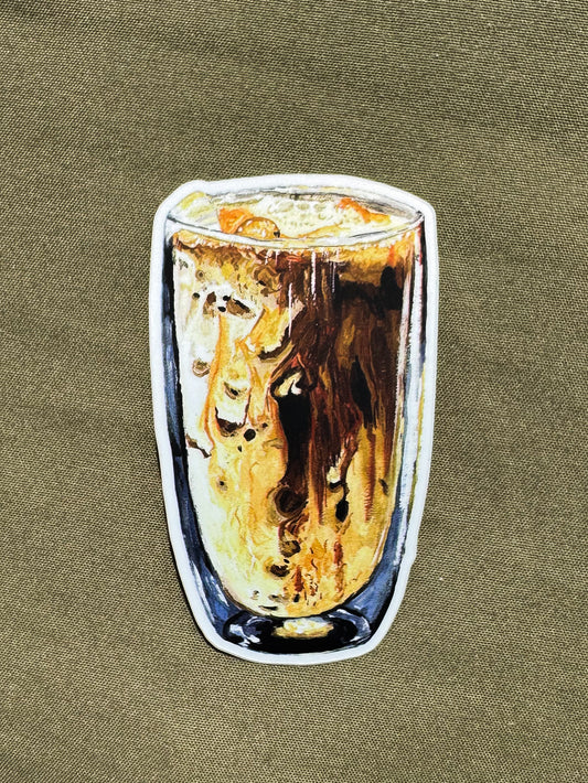 Iced Coffe Vinyl Sticker