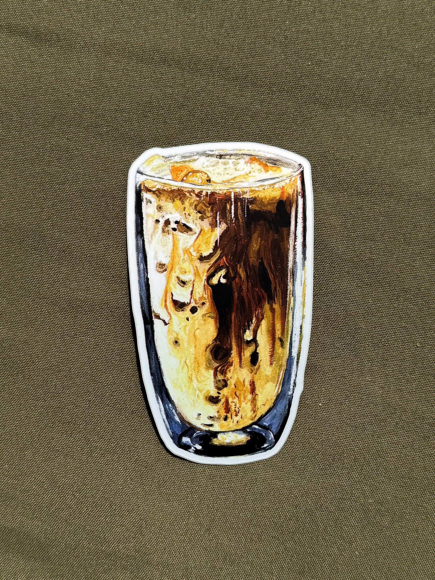 Iced Coffe Vinyl Sticker