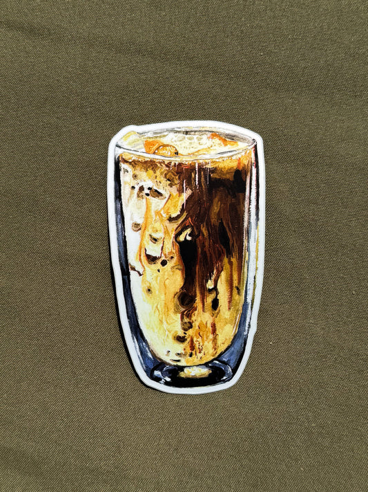 Iced Coffe Vinyl Sticker