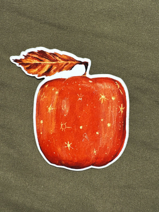 Star Studded Apple Sticker
