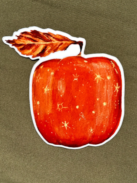 Star Studded Apple Sticker